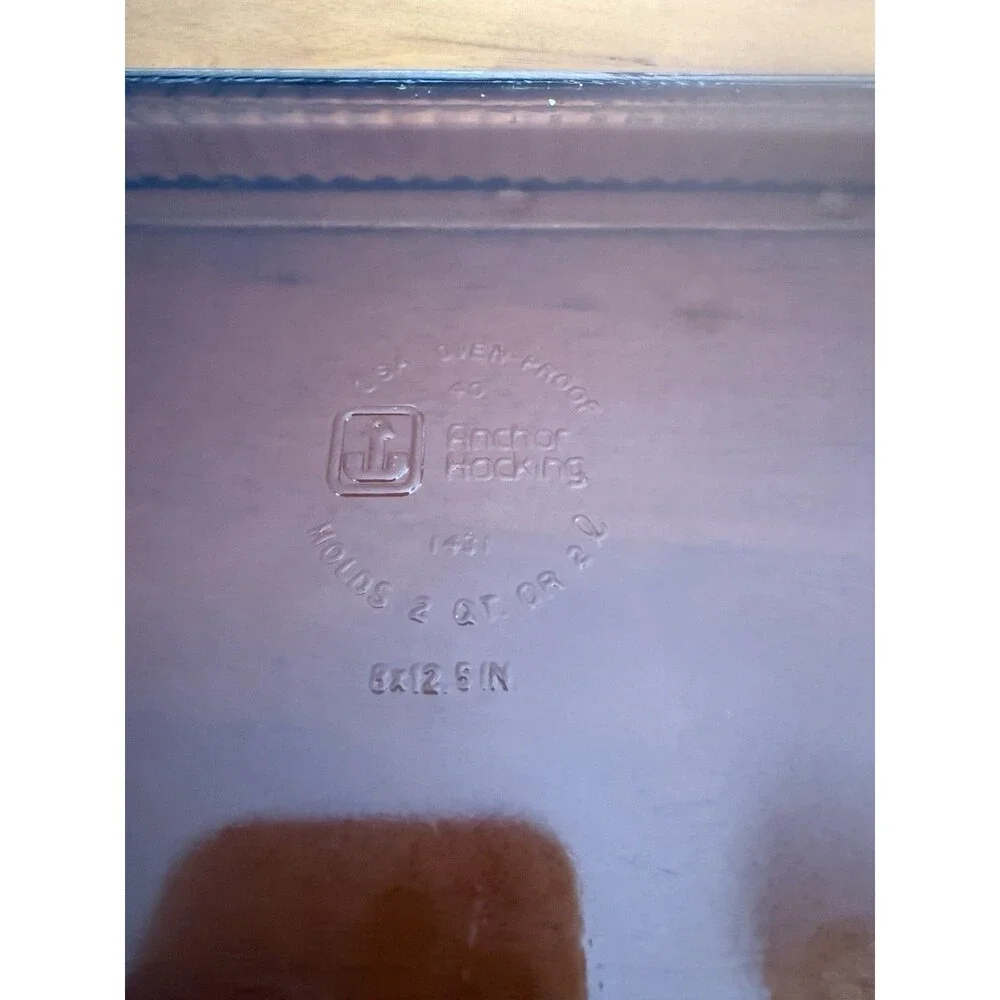 Vintage Anchor Hocking Amber Glass Ribbed Dish #1431 – 2 Qt (8